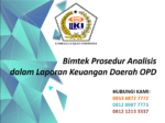 Bimtek Prosedur Analisis dalam Penyusunan Laporan Keuangan Daerah / OPD